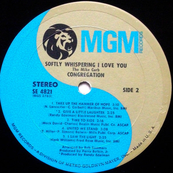 The Mike Curb Congregation* : Softly Whispering I Love You (LP, Album)