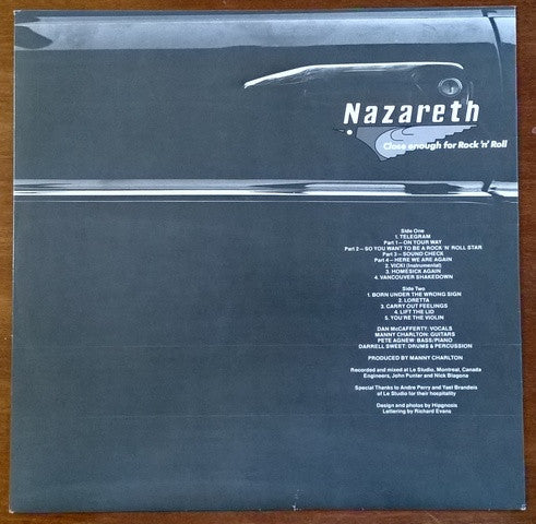Nazareth (2) : Close Enough For Rock 'N' Roll (LP, Album, Gat)