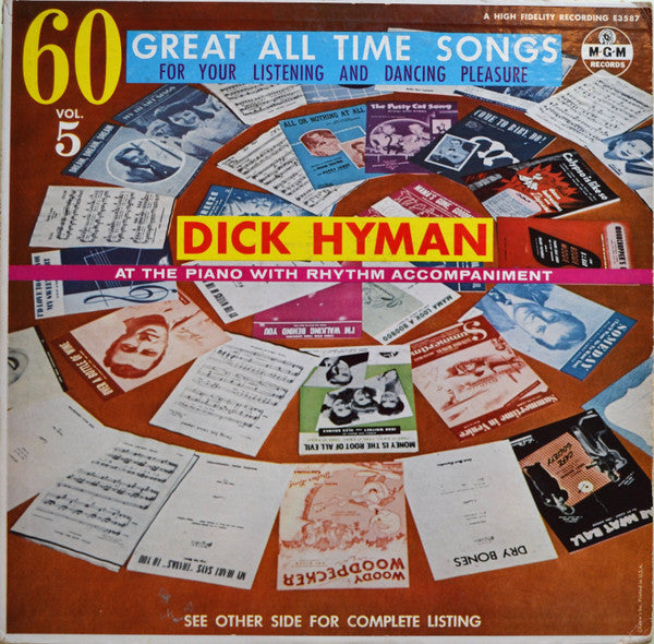 Dick Hyman : 60 Great All Time Songs For Your Listening And Dancing Pleasure Vol.5 (LP, Album, Mono)