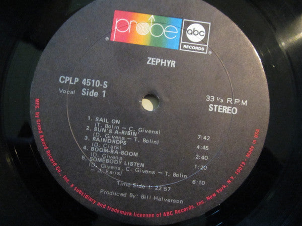 Zephyr (2) : Zephyr (LP, Album, Gat)