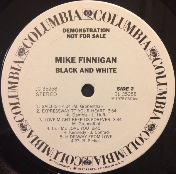 Mike Finnigan : Black & White (LP, Promo)