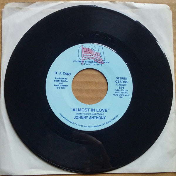Johnny Anthony : Almost In Love (7", Single, Promo)