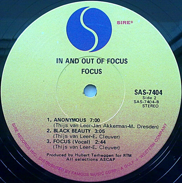 Focus (2) : In And Out Of Focus (LP, Album, RE)