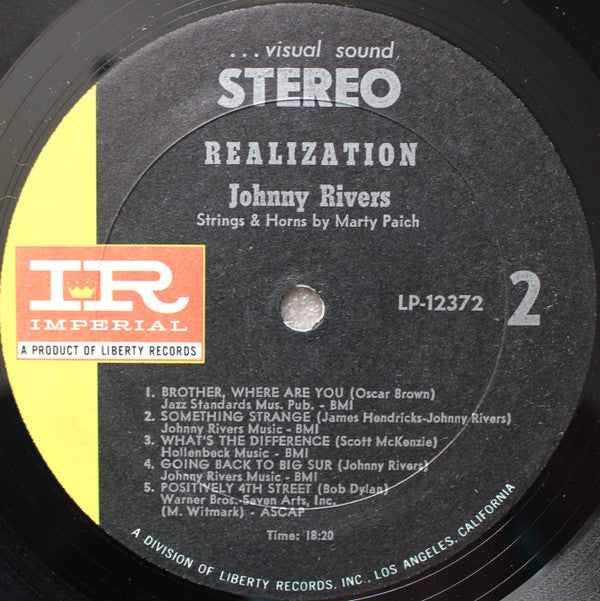 Johnny Rivers : Realization (LP, Album, )