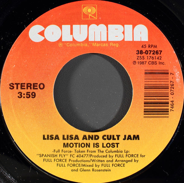 Lisa Lisa And Cult Jam* : Lost In Emotion (7", Single, Styrene, Car)