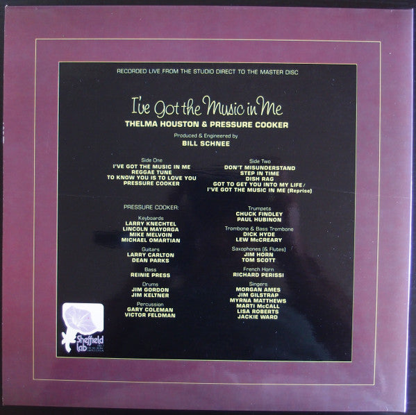 Thelma Houston & Pressure Cooker : I've Got The Music In Me (LP, Album, Ltd, Dir)