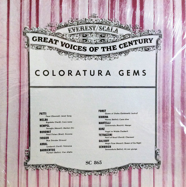 Various : Coloratura Gems (LP, Album, Comp, Ora)