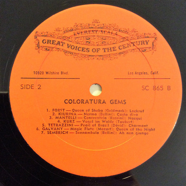 Various : Coloratura Gems (LP, Album, Comp, Ora)