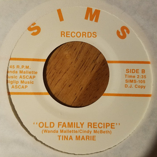 Tina Marie : Raise Up Our Flag /For God And Country\/ Old Family Recipe (7", Single, Promo, DJ )