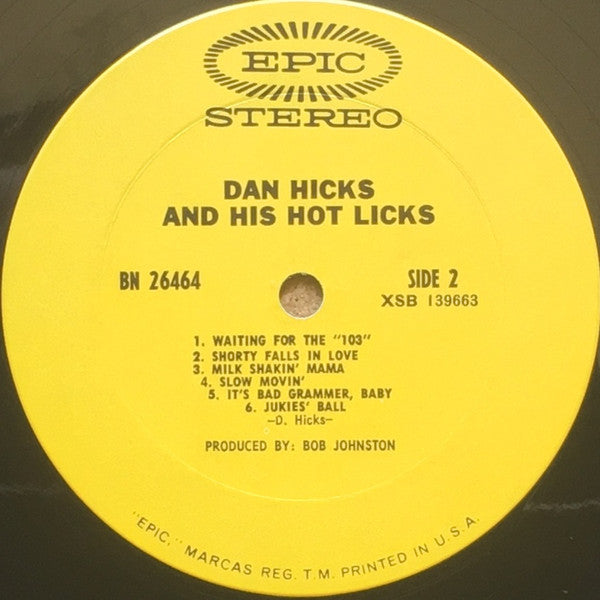 Dan Hicks & His Hot Licks* : Original Recordings (LP, Album, Ter)