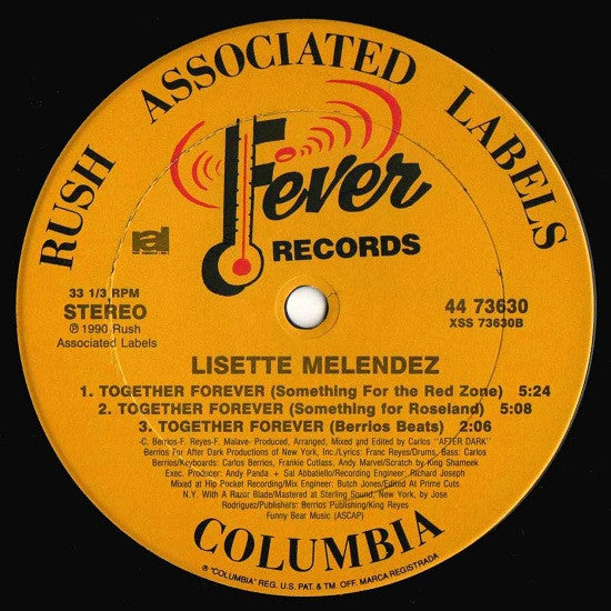 Lisette Melendez : Together Forever (12")