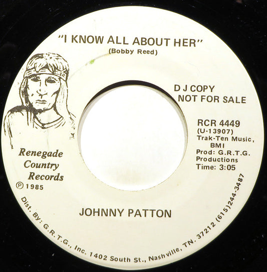 Johnny Patton : I Know All About Her (7", Promo)