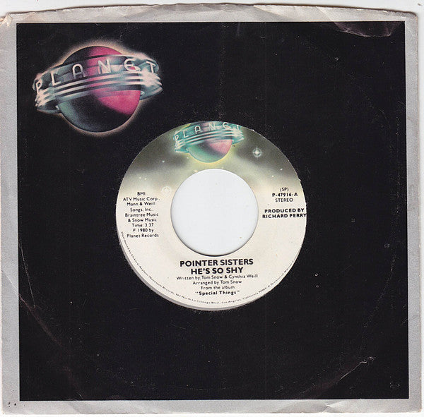 Pointer Sisters : He's So Shy (7", Single, SP )