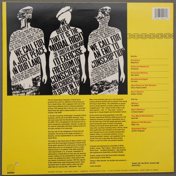 Various : Forces Favourites - Eleven Songs By South Africans Supporting The End Conscription Campaign (LP, Comp)