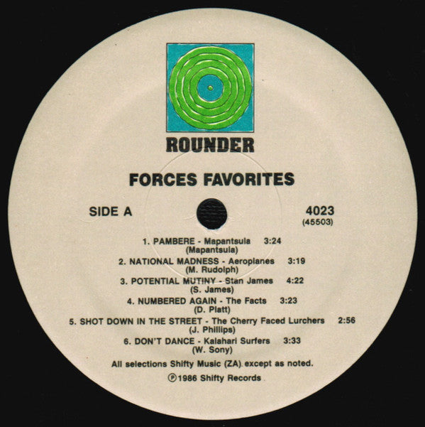 Various : Forces Favourites - Eleven Songs By South Africans Supporting The End Conscription Campaign (LP, Comp)