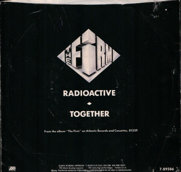 The Firm (7) : Radioactive (7", Single, Spe)