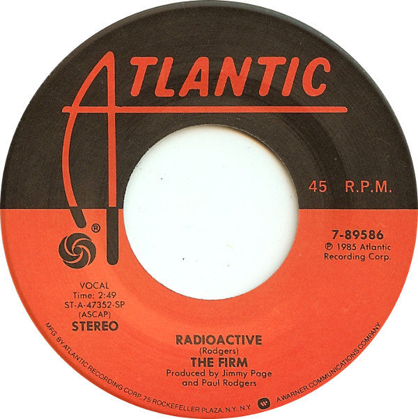 The Firm (7) : Radioactive (7", Single, Spe)
