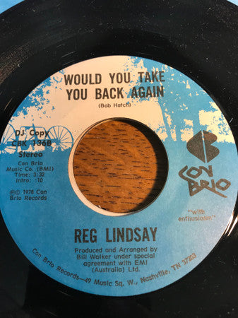 Reg Lindsay : If I'da Known That I Was Gonna Live This Long (7", Promo)