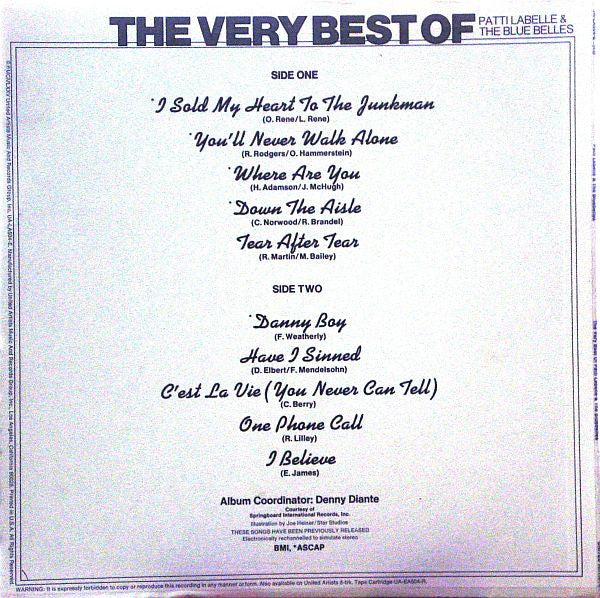 Patti Labelle & The Bluebelles* : The Very Best Of Patti Labelle & The Bluebelles (LP, Comp, All)