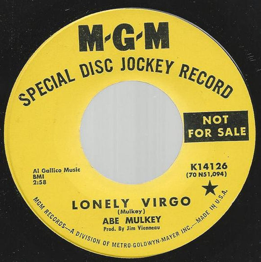 Abe Mulkey : Lonely Virgo (7", Single, Promo)