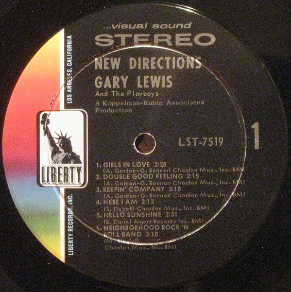 Gary Lewis & The Playboys : New Directions (LP, Album, Ind)