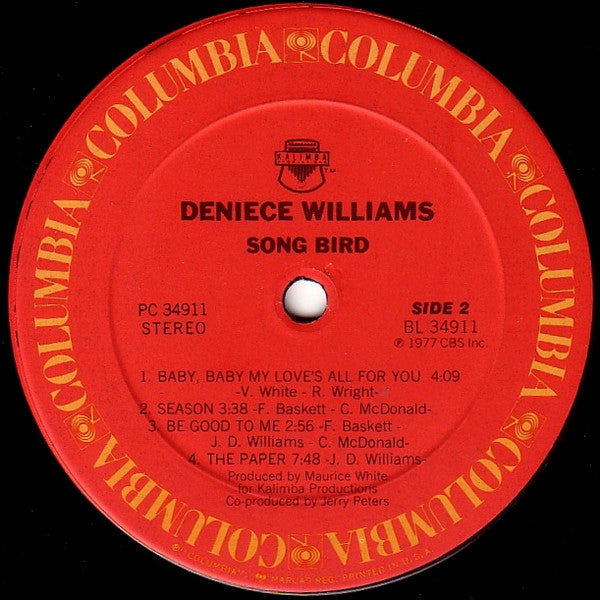 Deniece Williams : Song Bird (LP, Album, RE)