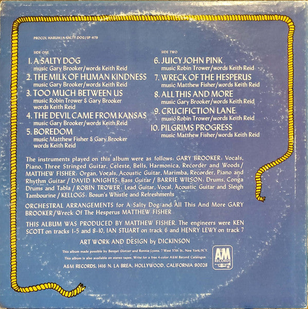 Procol Harum : A Salty Dog (LP, Album, Ter)