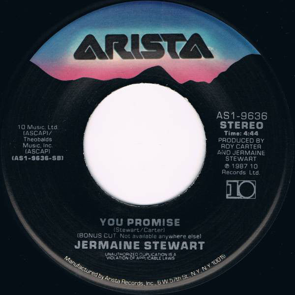 Jermaine Stewart : Say It Again / You Promise (7", Single)