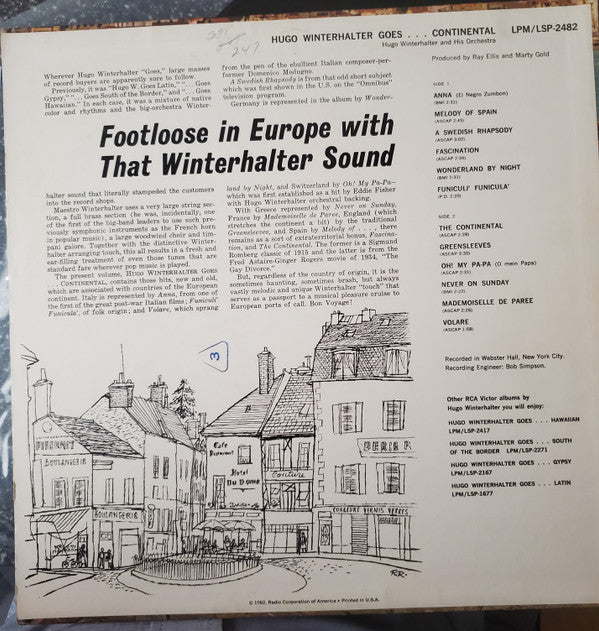 Hugo Winterhalter : Goes . . . Continental (LP, Album, Mono, Roc)