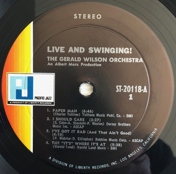 The Gerald Wilson Orchestra* : Live And Swinging (LP, Album, Gat)