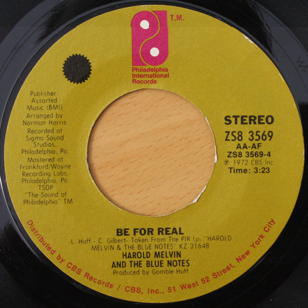 Sharon Paige And Harold Melvin And The Blue Notes : Hope That We Can Be Together Soon / Be For Real (7", Styrene, Ter)