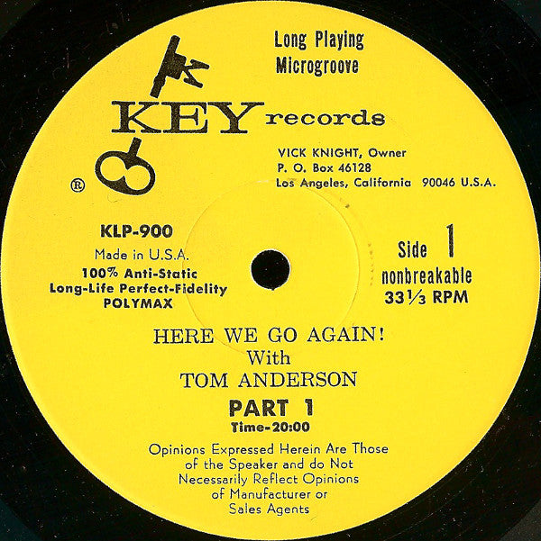 Tom Anderson (4) : Here We Go Again! (LP)