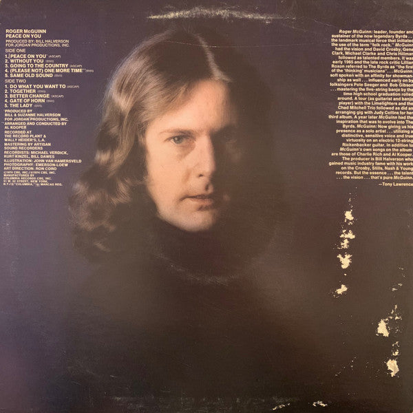 Roger McGuinn : Peace On You (LP, Album, San)