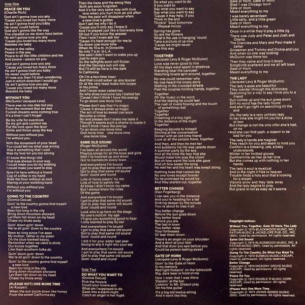 Roger McGuinn : Peace On You (LP, Album, San)