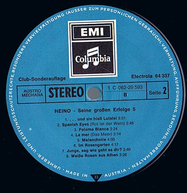 Heino : Seine Großen Erfolge Folge 5 (LP, Comp, Club)