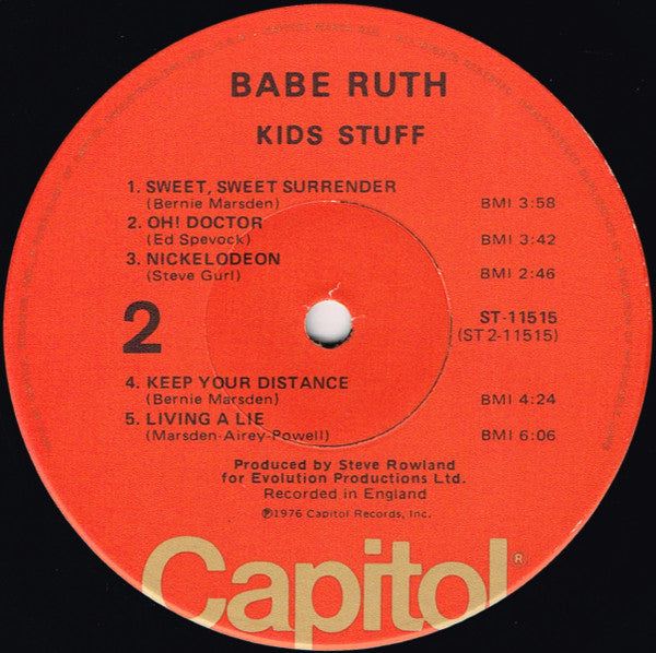 Babe Ruth : Kid's Stuff (LP, Album)