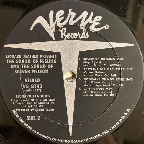 Oliver Nelson, The Sound Of Feeling : Leonard Feather Presents The Sound Of Feeling And The Sound Of Oliver Nelson (LP, Album)