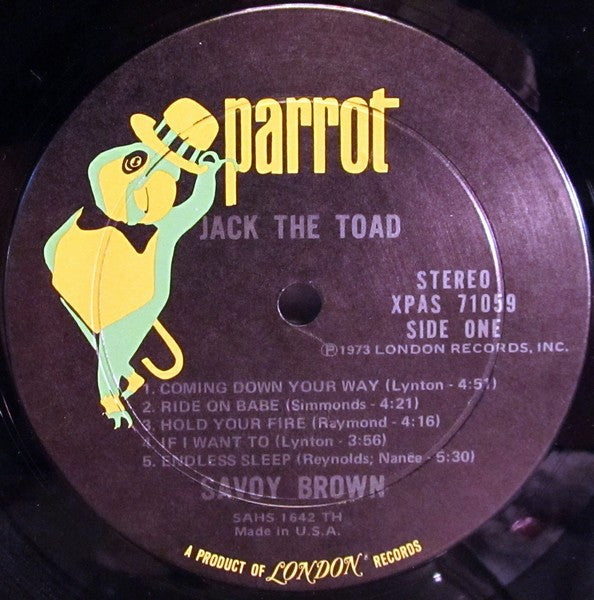 Savoy Brown : Jack The Toad (LP, Album, TH )
