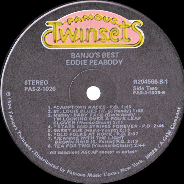 Eddie Peabody : Banjo's Best (2xLP, Comp)
