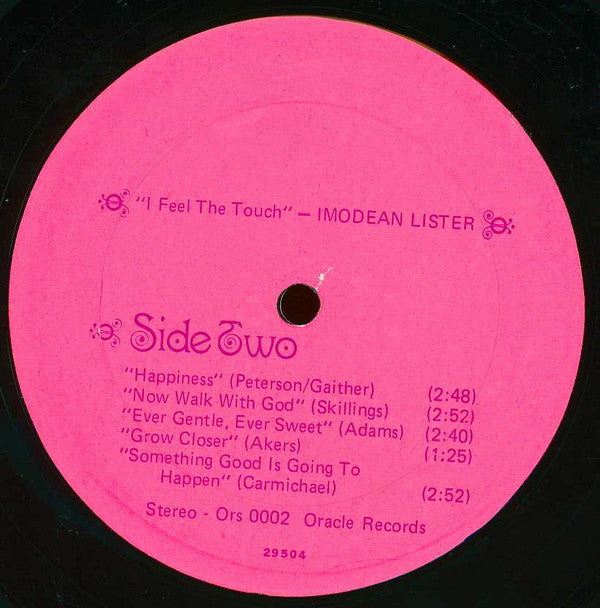 Imodean Lister : I Feel The Touch (LP, Album)