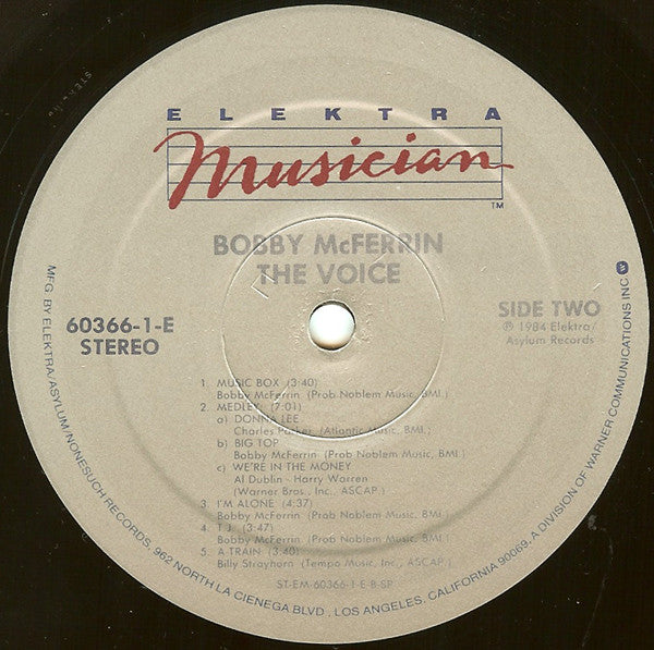 Bobby McFerrin : The Voice (LP, Album, SP )