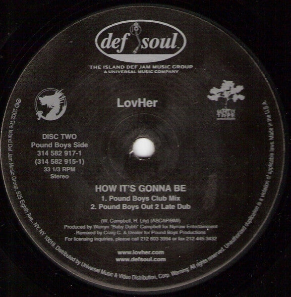 LovHer : How It's Gonna Be (The Dance Remixes) (2x12")