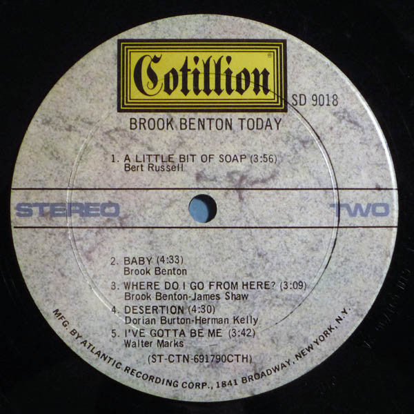 Brook Benton : Brook Benton Today (LP, Album, CTH)