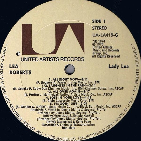 Lea Roberts : Lady Lea (LP, Album)