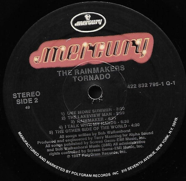 The Rainmakers (2) : Tornado (LP, Album, SRC)