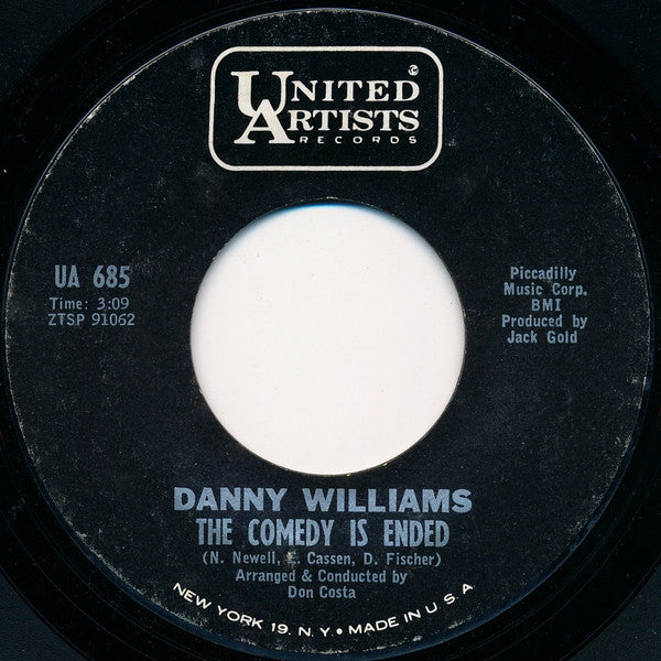 Danny Williams : White On White (7", Mono, Styrene)