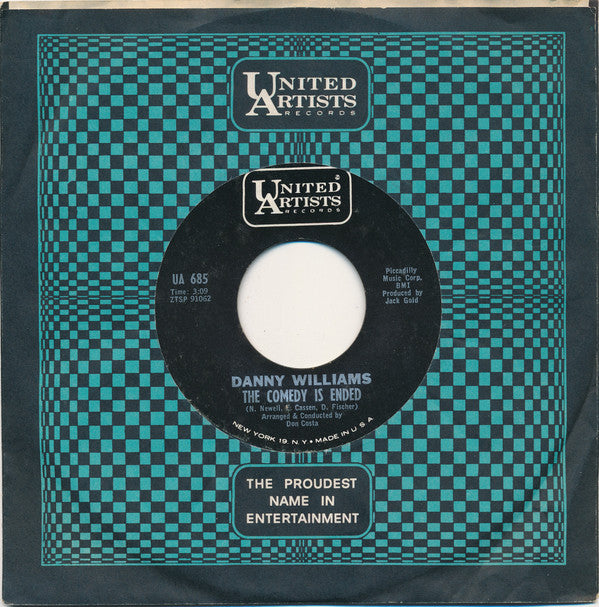 Danny Williams : White On White (7", Mono, Styrene)