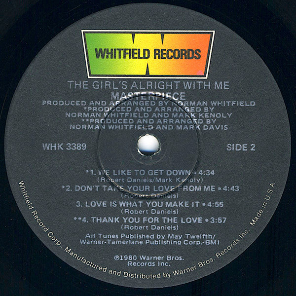Masterpiece : The Girl's Alright With Me (LP, Album, Win)