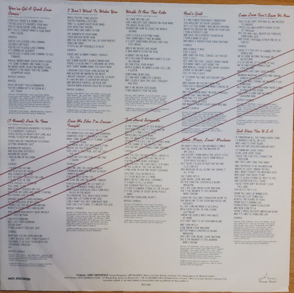 Lee Greenwood : You've Got A Good Love Comin' (LP, Album, Club, Ind)