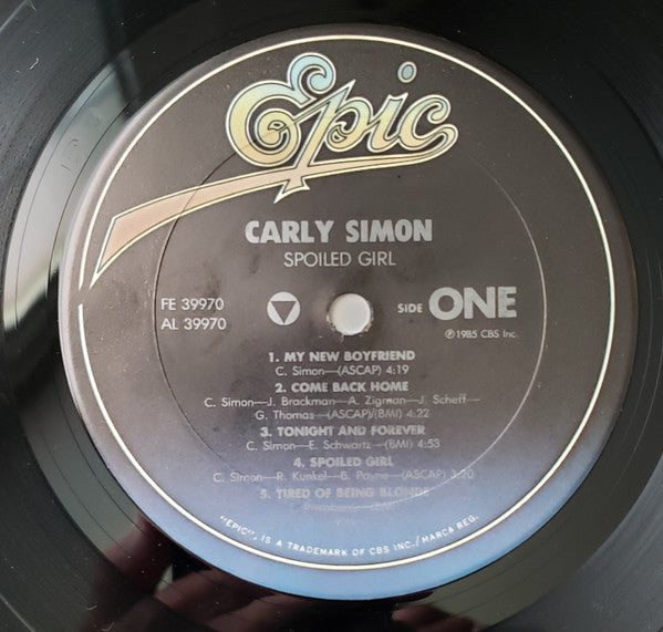 Carly Simon : Spoiled Girl (LP, Album)